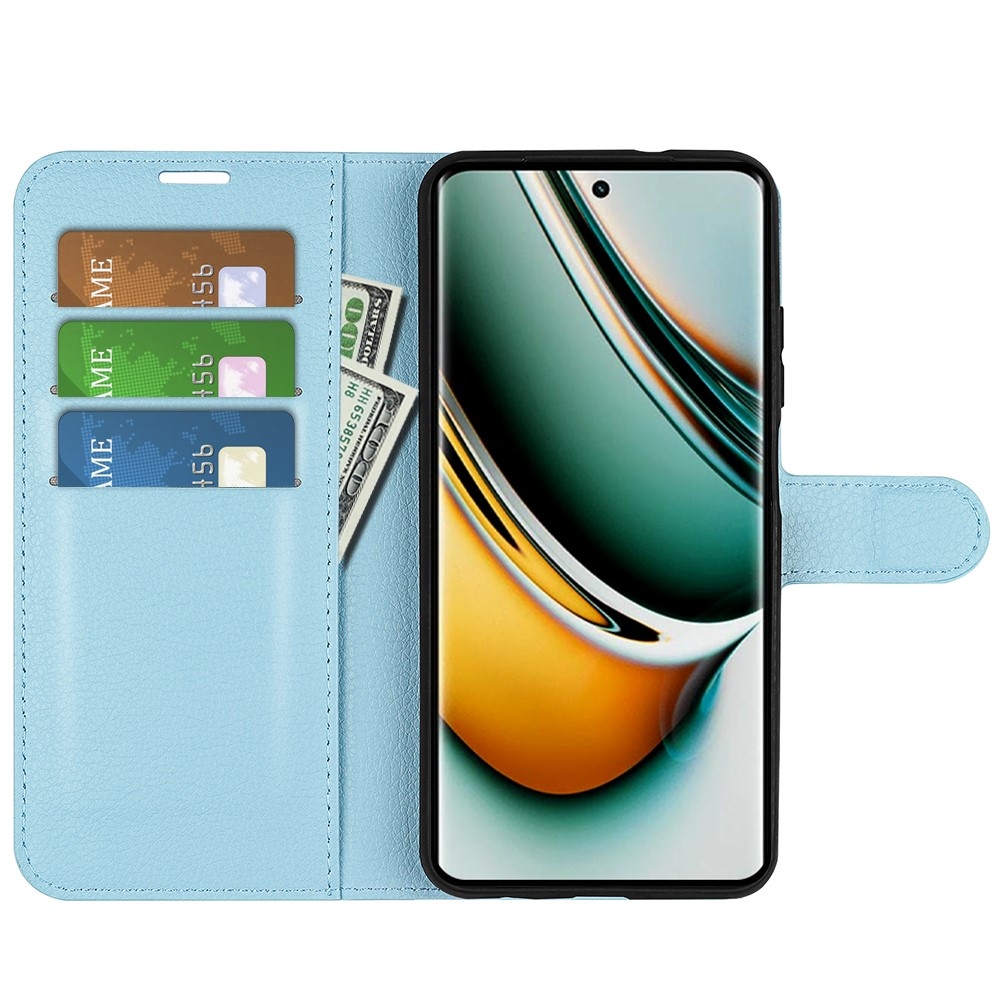 Litchi könyvtáska a Realme 11 Pro 5G/11 Pro+ 5G modellhez - kék