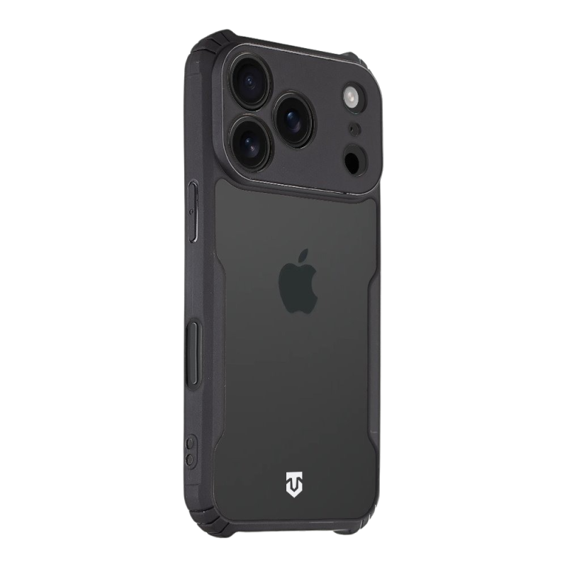 Tactical Quantum Stealth tok az Apple iPhone 18 Pro-hoz, átlátszó/fekete