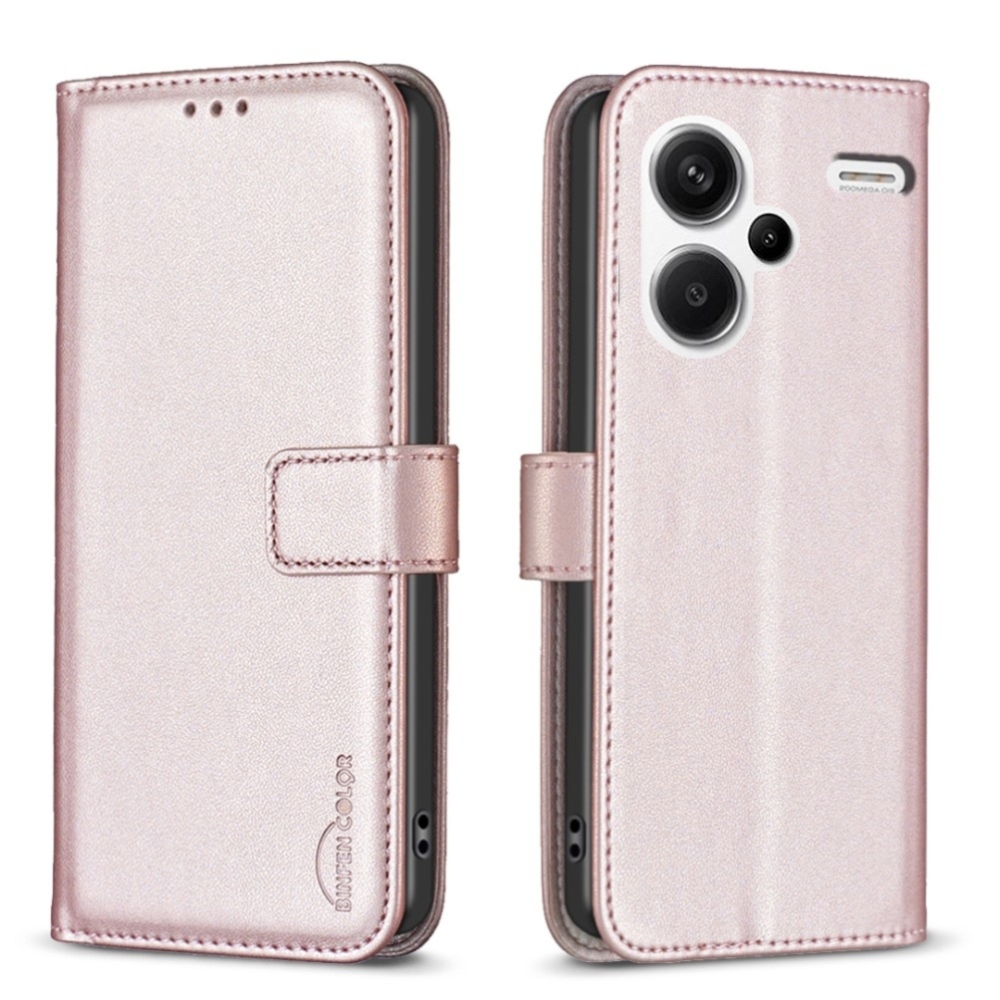 BNF könyv tok Xiaomi Redmi Note 13 Pro+ 5G - rózsaarany színben