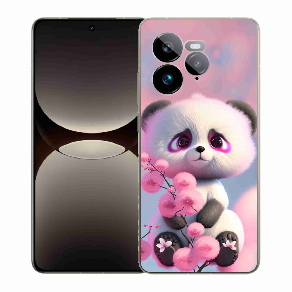 Gél borítás mmCase a Realme GT 7 Pro 5G számára - aranyos panda 1