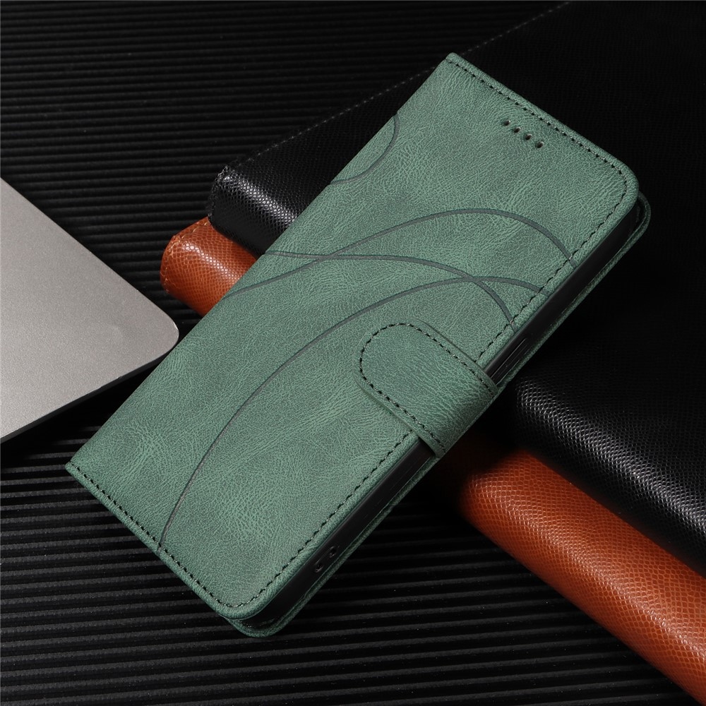 Ívelt könyvtáska a Realme 14 5G/14T 5G készülékhez - zöld