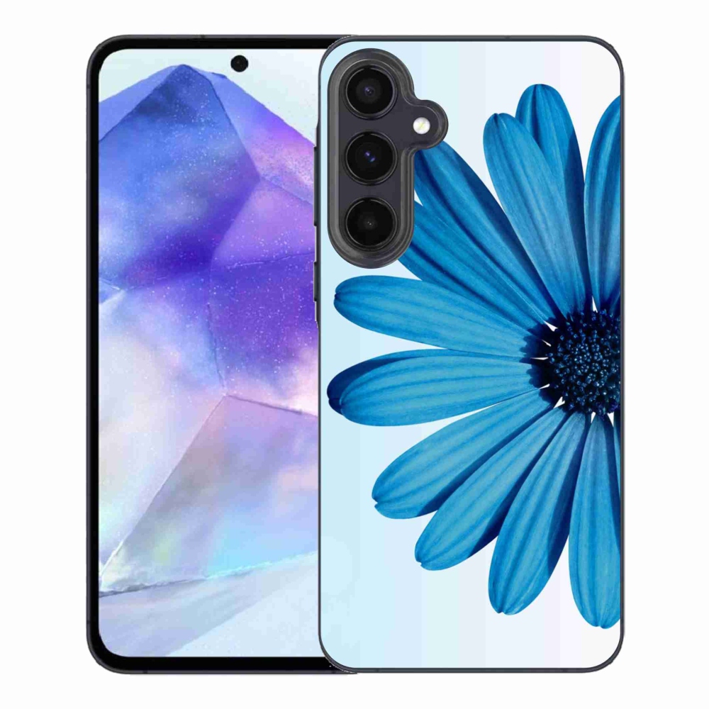 Gél tok mmCase a Samsung Galaxy A55 5G készülékhez - kék margaréta