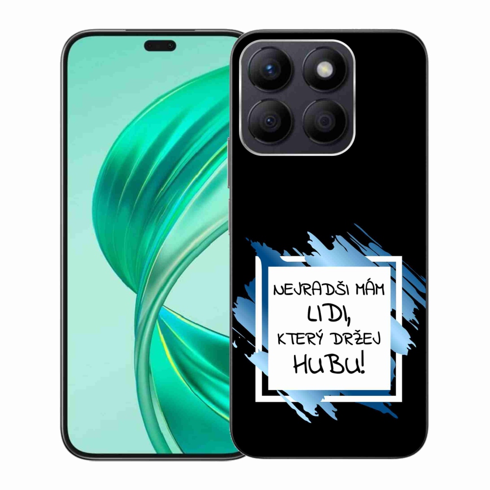 Gél borító mmCase a Honor X8b készülékhez - vicces szöveg 7 fehér és fekete háttérrel