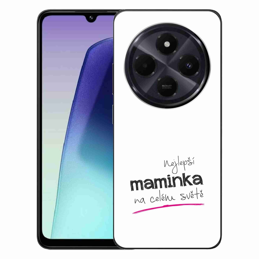 Gél borító mmCase a Xiaomi Redmi 14C/Poco C75 számára - legjobb anya 4 fehér háttérrel