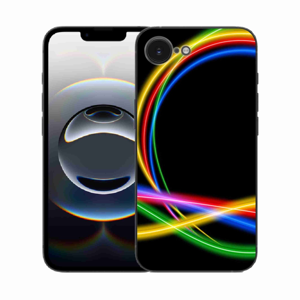 Gél borítás mmCase iPhone 16e készülékhez - neon körök