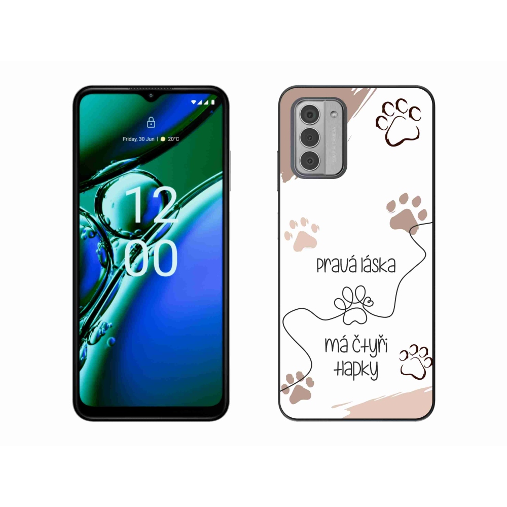 Zselés borító mmCase a Nokia G42 készülékhez - kutyamotívum 1 fehér háttér