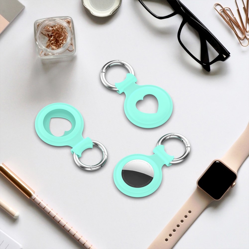 Love szilikon tok az Apple AirTaghez - teal színű