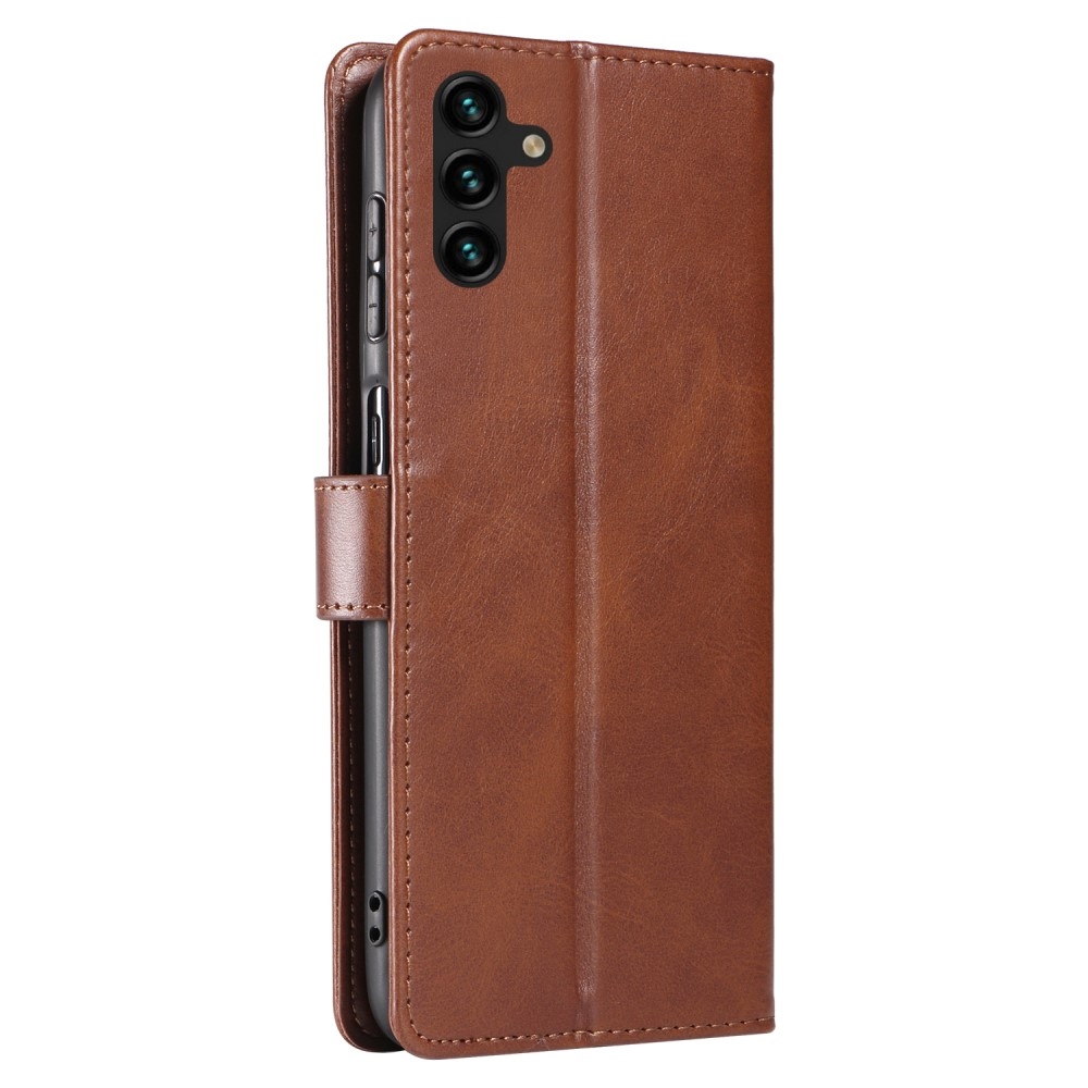 Zárható könyvtáska Samsung Galaxy A26 5G - barna