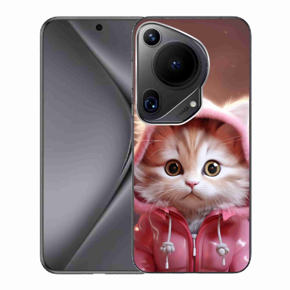 Gélburkolat mmCase a Huawei Pura 70 Ultra számára - aranyos cica 3