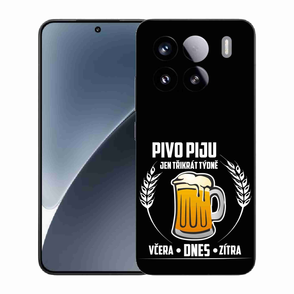 Gél borító mmCase a Xiaomi 15 - sör motívum fekete háttérrel