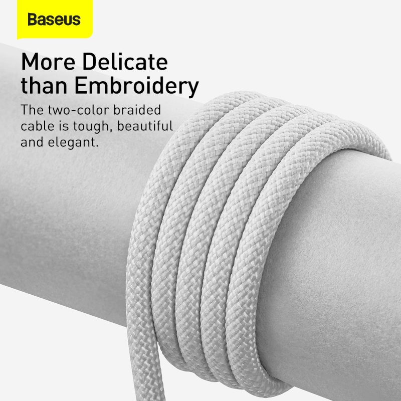 Baseus Dynamic sorozat gyors töltő adatkábel USB-A - világítás 2.4A 1m Fehér