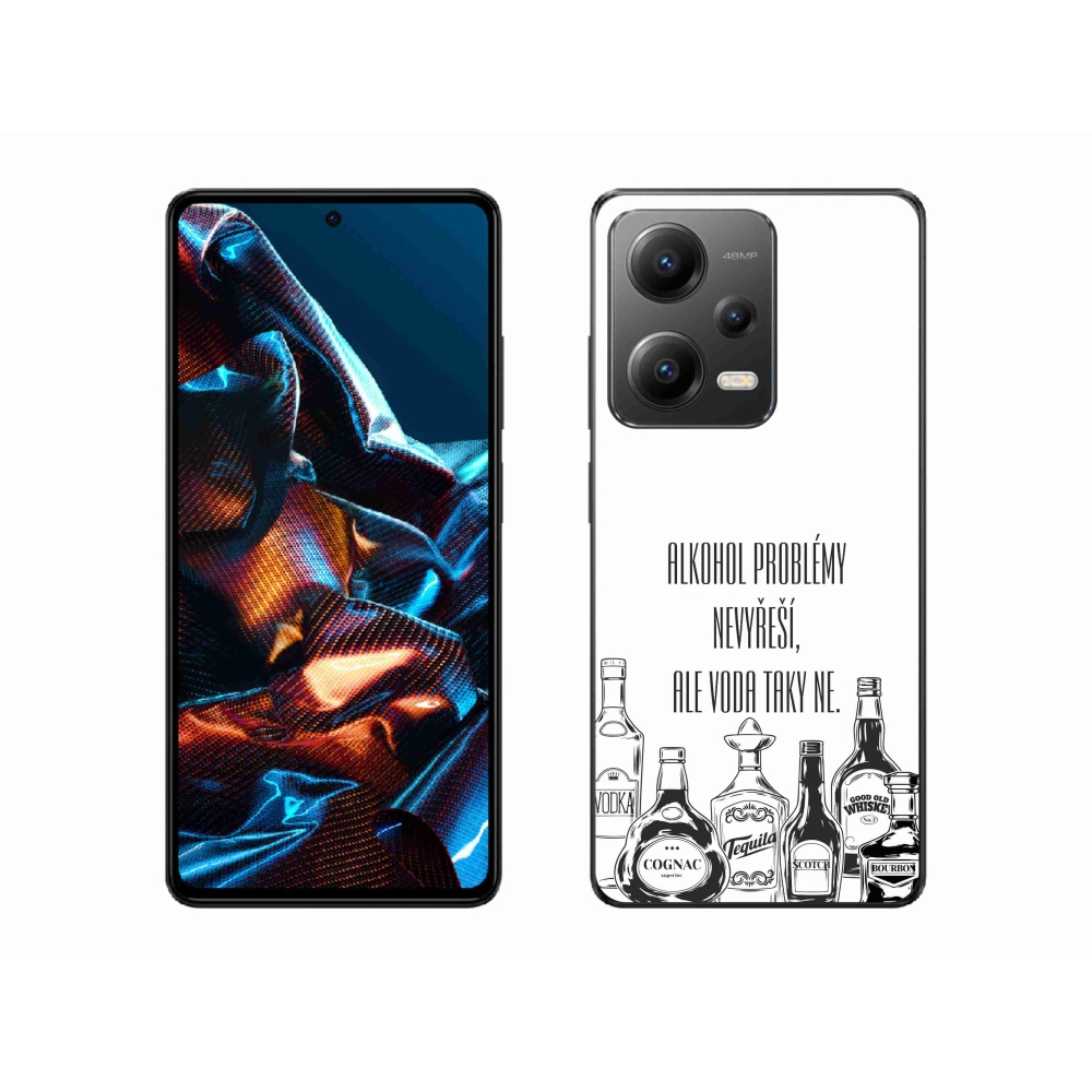 Gél borító mmCase a Xiaomi Redmi Note 12 Pro 5G-hez - vicces szöveg fehér háttérrel