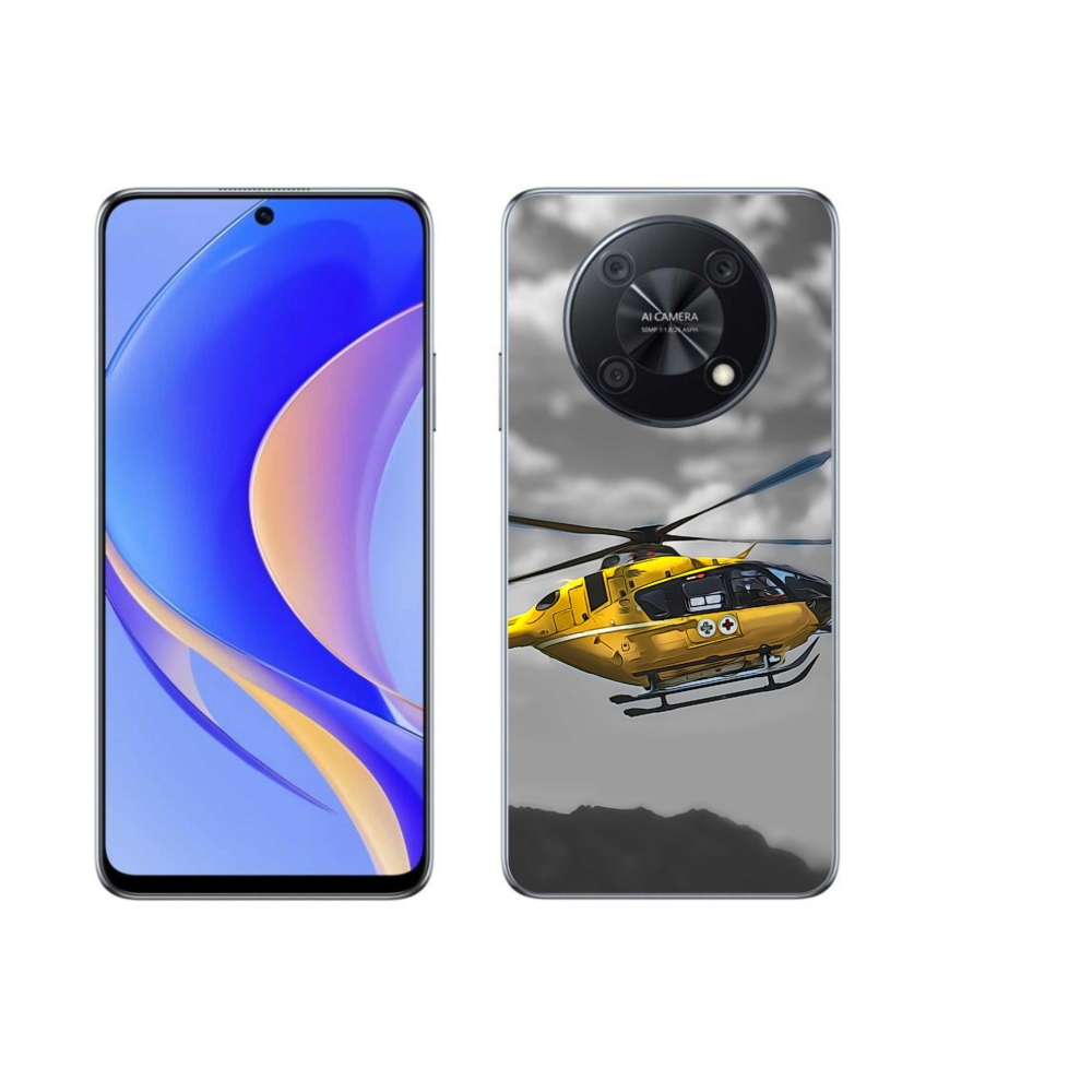 Gél borítás mmCase a Huawei Nova Y90 készülékhez - sárga helikopter