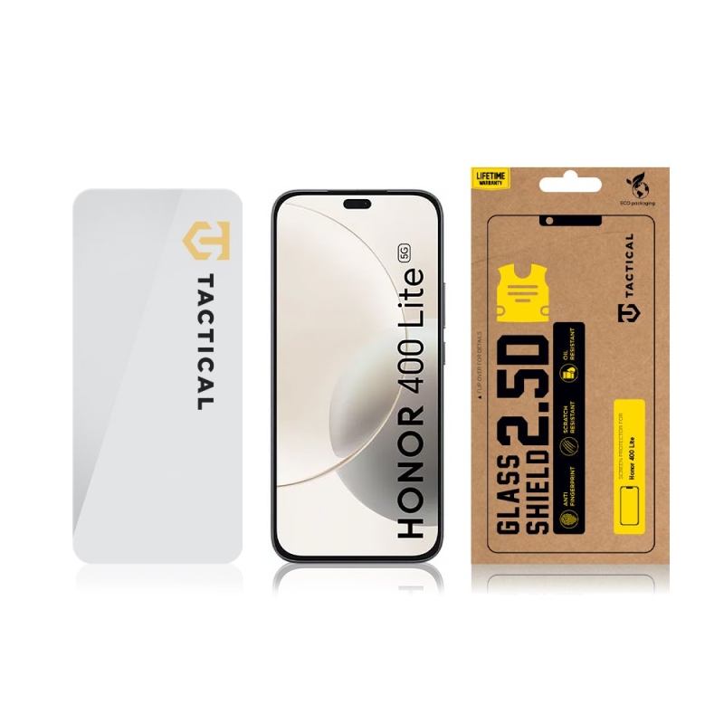 Taktikai üvegpajzs 2.5D üveg a Honor 400 Lite számára Clear