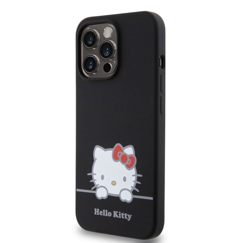 Hello Kitty Liquid Silicone Daydreaming Logo hátlap iPhone 13 Pro Fekete