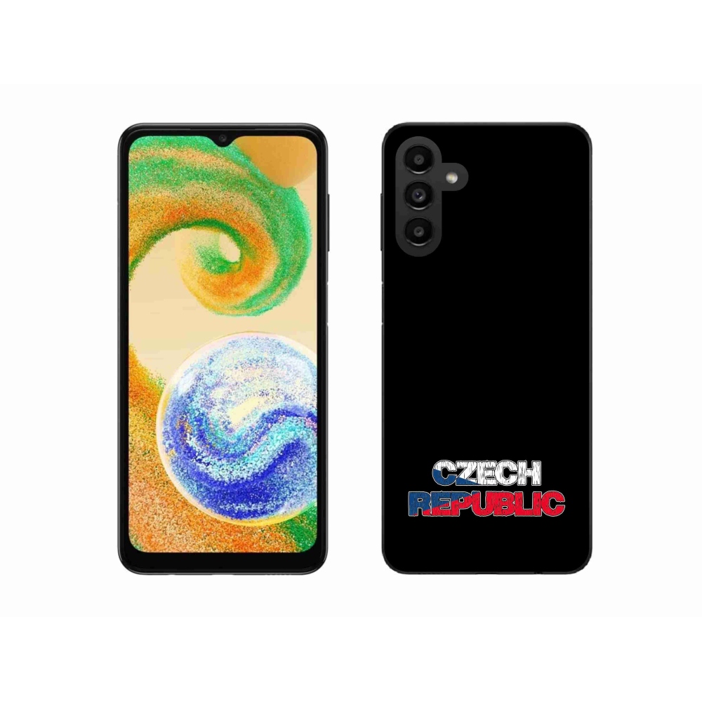 Gél borító mmCase Samsung Galaxy A04s (164.7x76.7x9.1mm) - Csehország fekete háttérrel