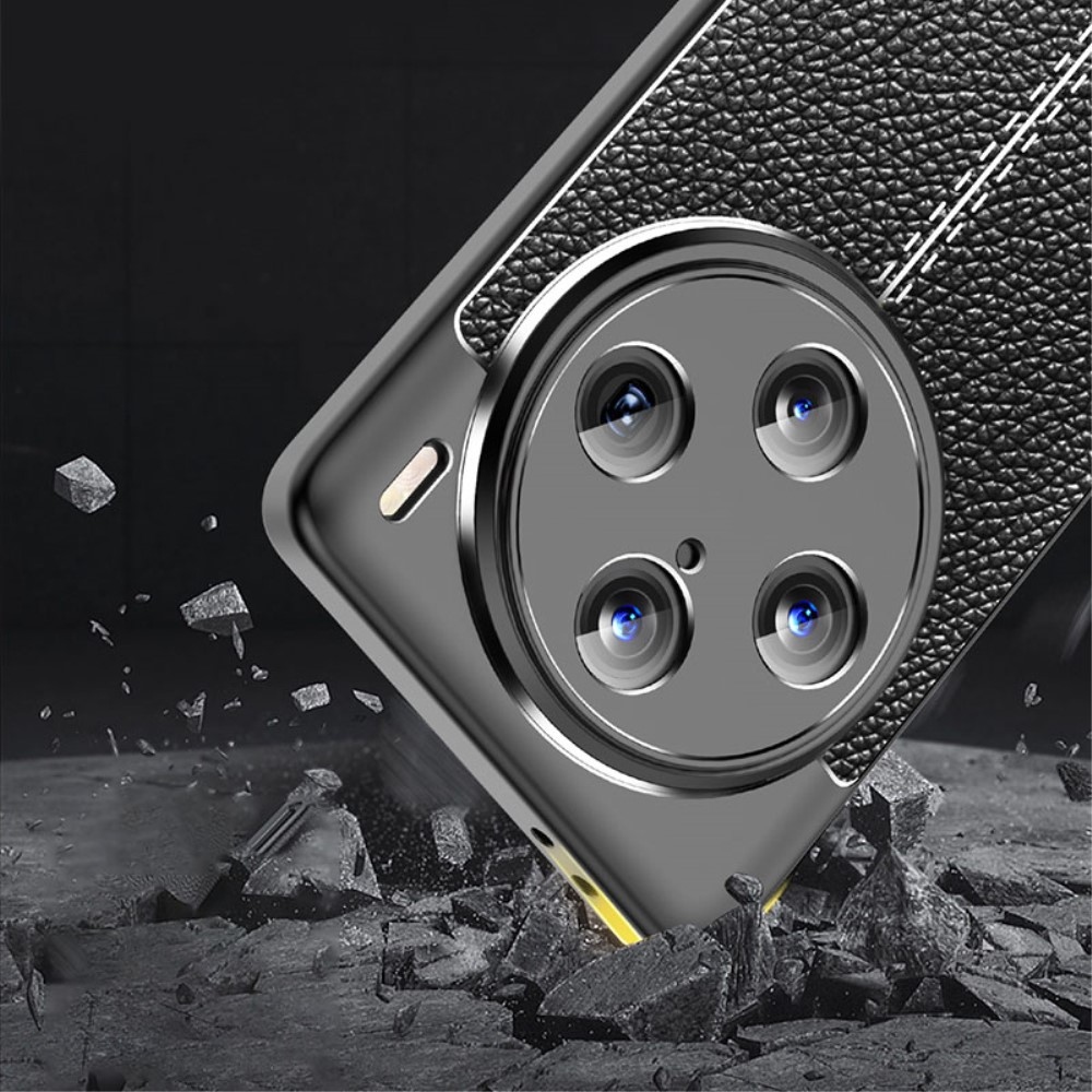 Litchi tartós zselés tok a Vivo X100 Pro 5G készülékhez - fekete