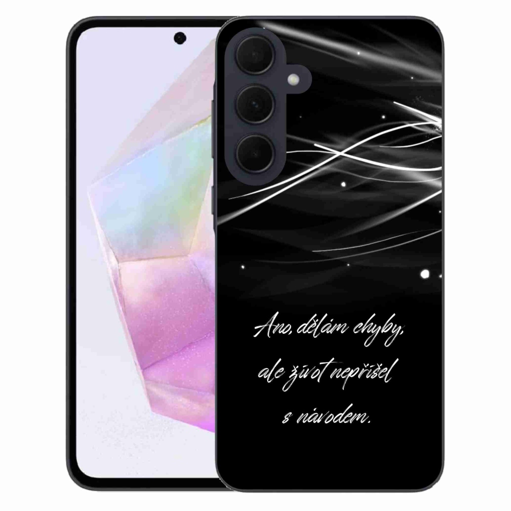 Gél borítás mmCase Samsung Galaxy A35 5G - idézem fekete háttérrel