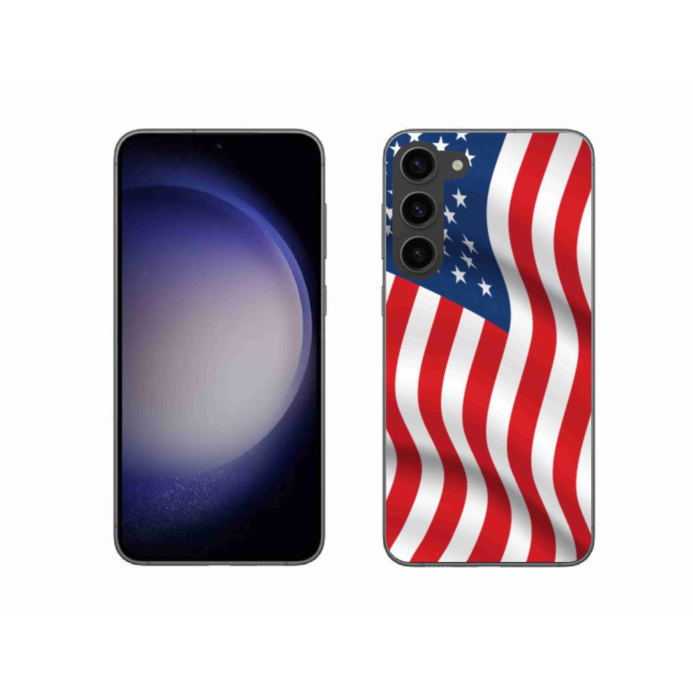 Gél borítás mmCase Samsung Galaxy S23+ 5G - amerikai zászlóhoz