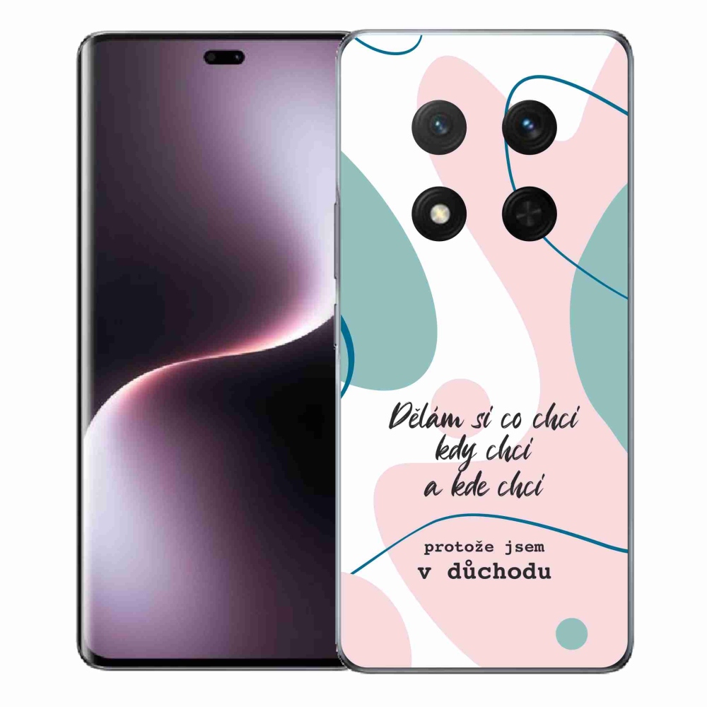Gél borító mmCase a Honor Magic 7 Lite 5G készülékhez - vicces szöveg 10 fehér háttér
