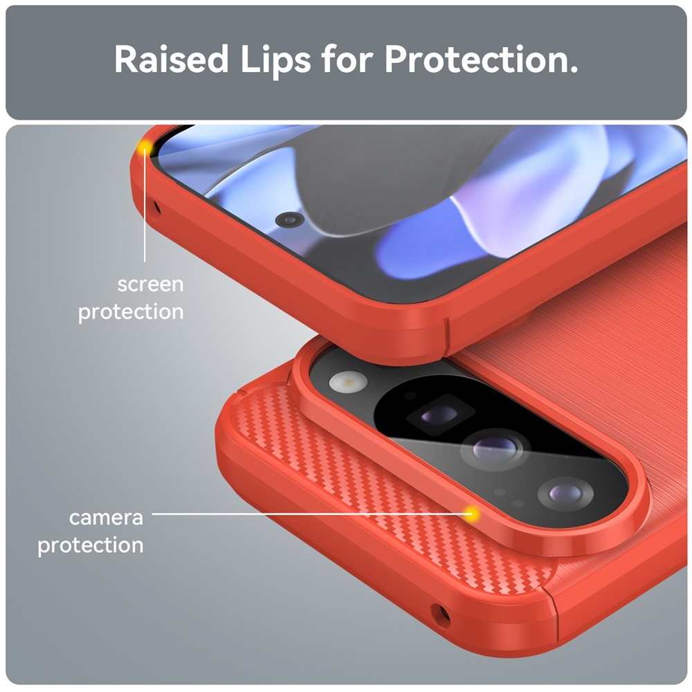 Szénálló zselés tok a Google Pixel 10 Pro/Pixel 10 készülékhez - piros színben