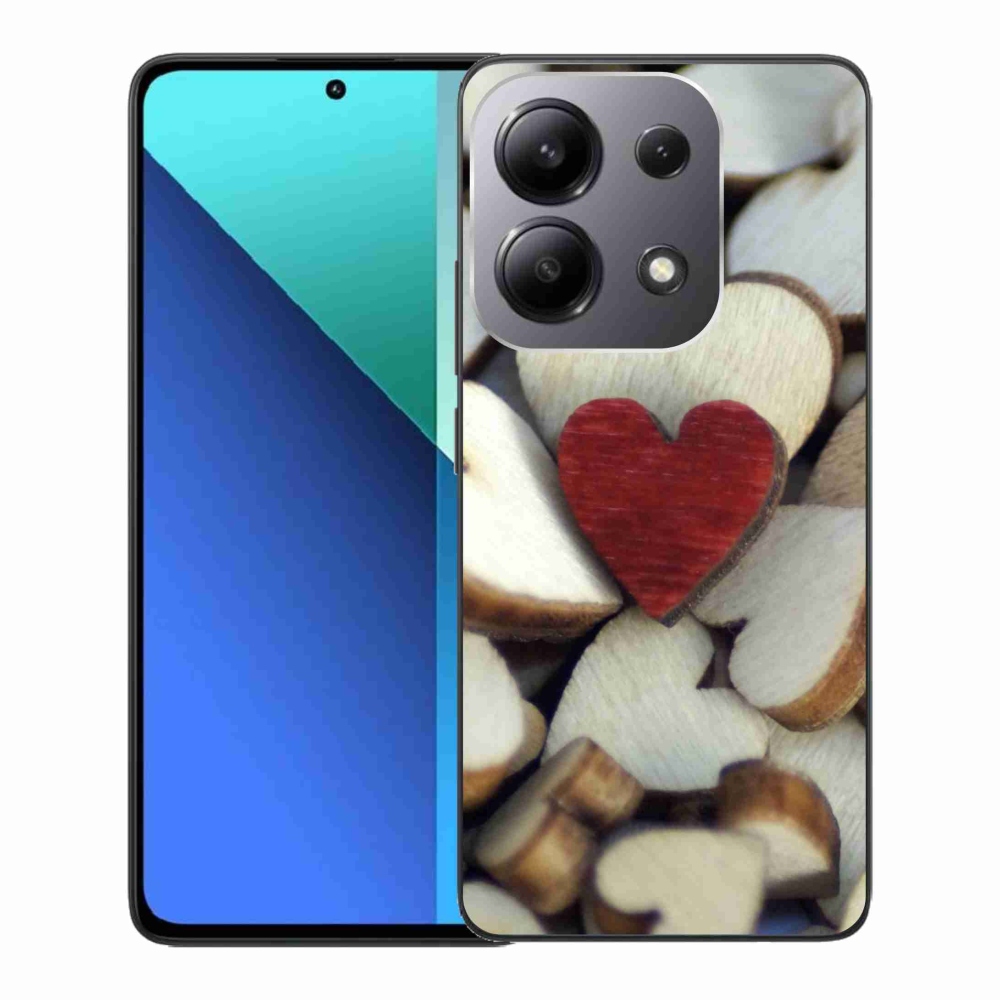 Gél borítás mmCase a Xiaomi Redmi Note 13-hoz - gravírozott piros szív