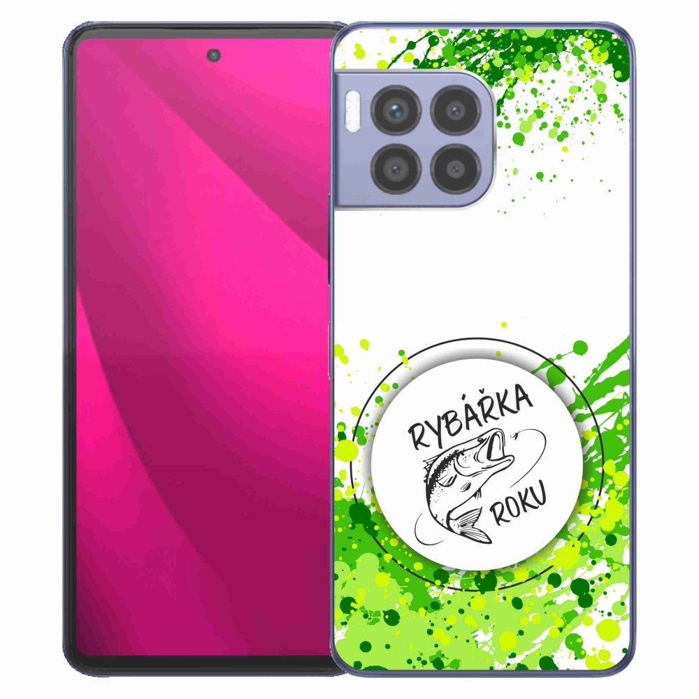 Zselés borító mmCase a T-Mobile T Phone 2 Pro készülékhez - Az év horgásza fehér háttérrel