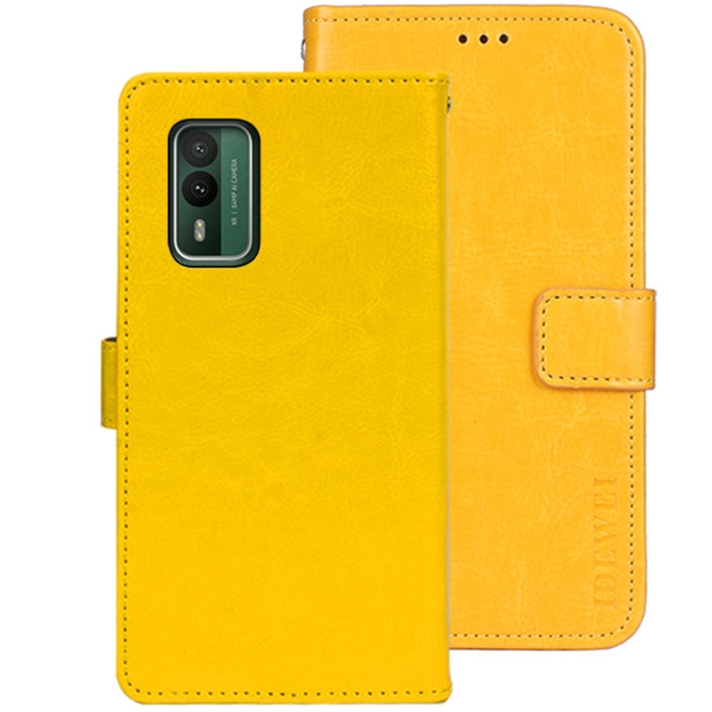 IDEWEI könyvtáska Nokia XR21 készülékhez - sárga