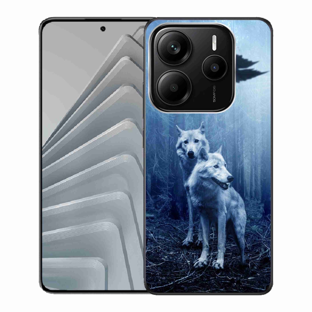 Gél borítás mmCase a Xiaomi Redmi Note 14 5G-hez - farkasok az erdőben