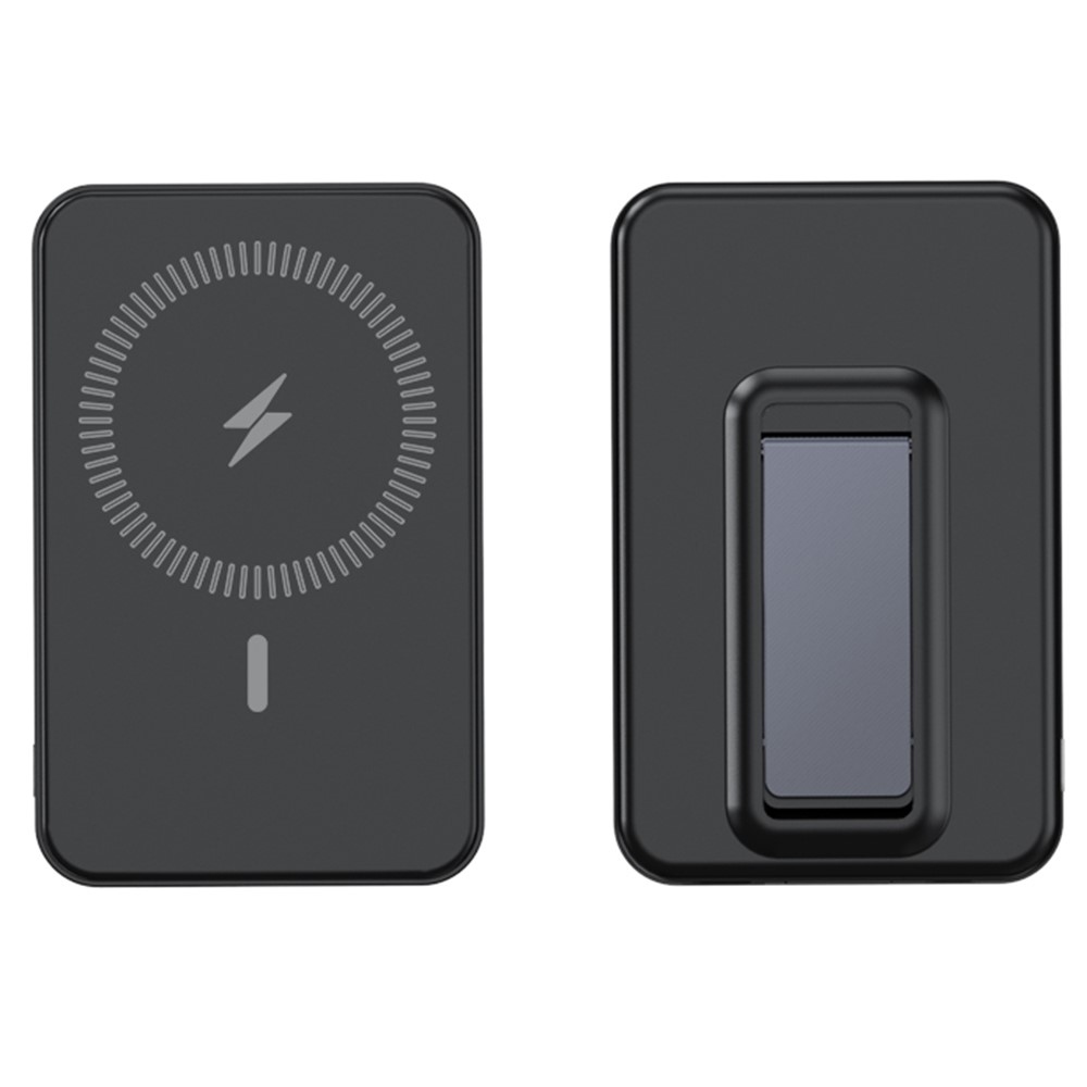 ZKD-03 mágneses külső akkumulátor 10000 mAh 15W állvánnyal - fekete