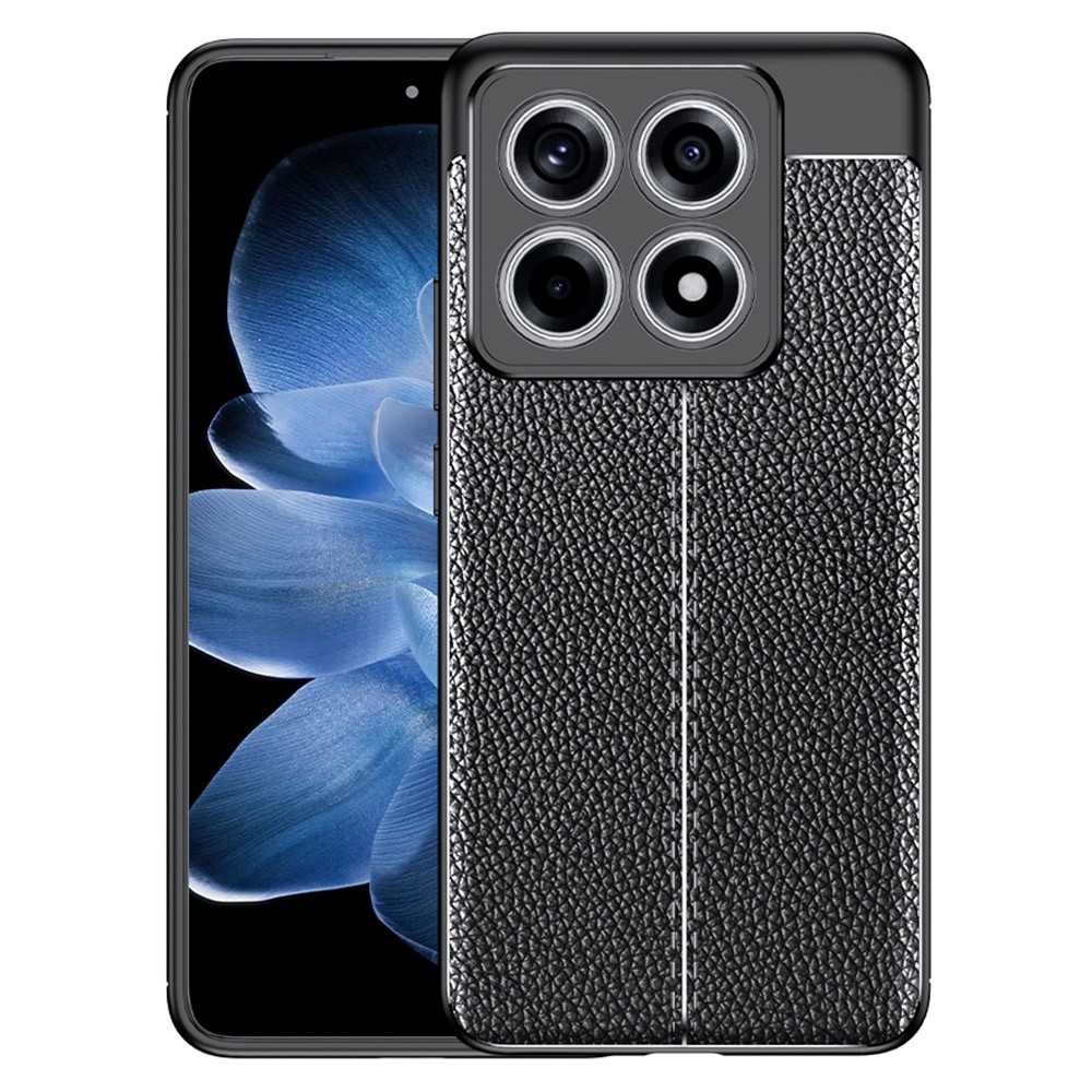 Litchi tartós zselés tok Xiaomi 14T-hez - fekete