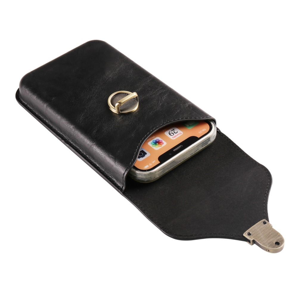 Pouch univerzális övtáska 6,7 hüvelykig terjedő telefonokhoz - fekete színben