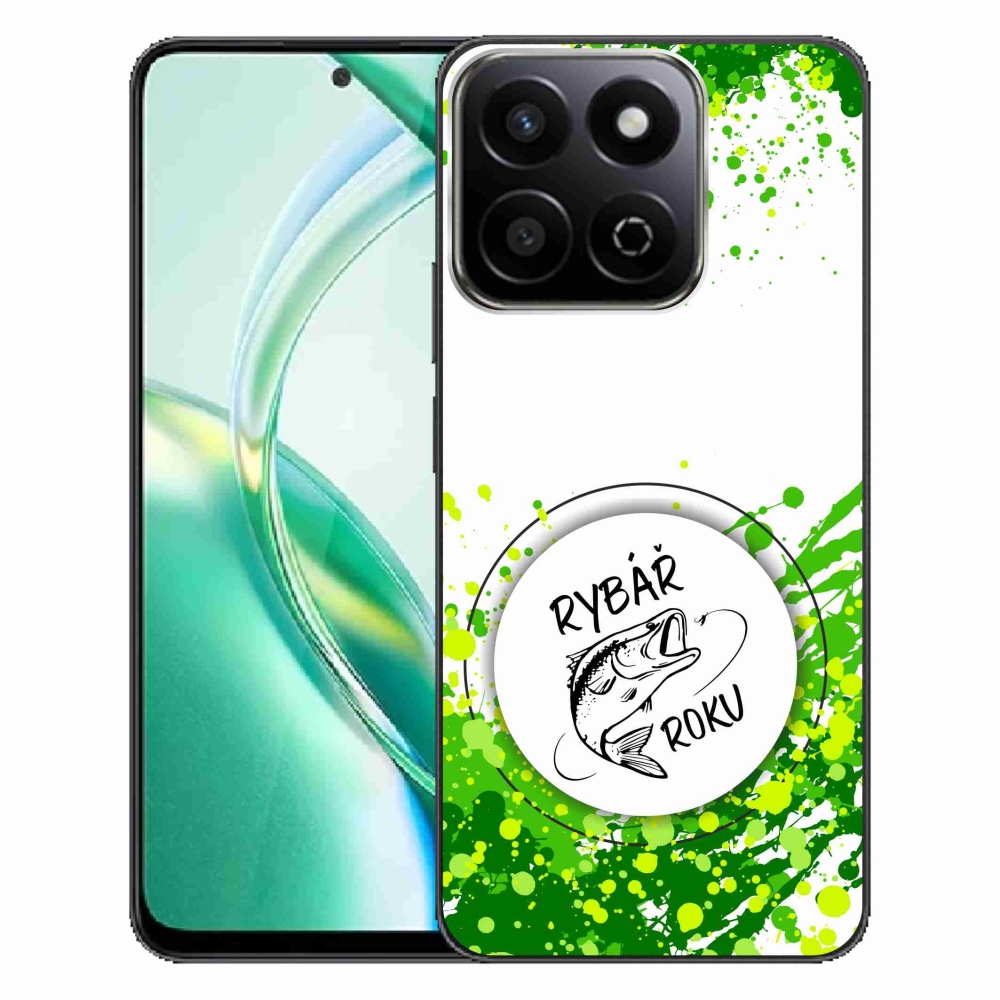 Zselés borító mmCase a Honor 200 Smart 5G számára - az év horgásza fehér háttérrel