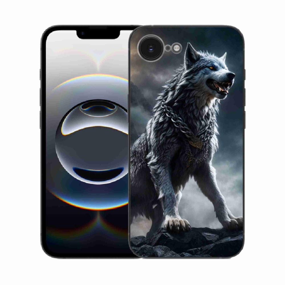 Zselés borítás mmCase iPhone 16e készülékhez - farkas 1