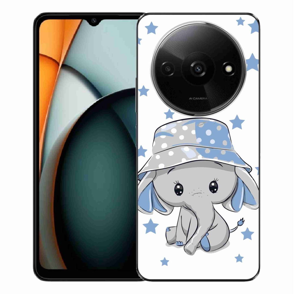 Gél borító mmCase a Xiaomi Redmi A3-hoz - kék elefánt