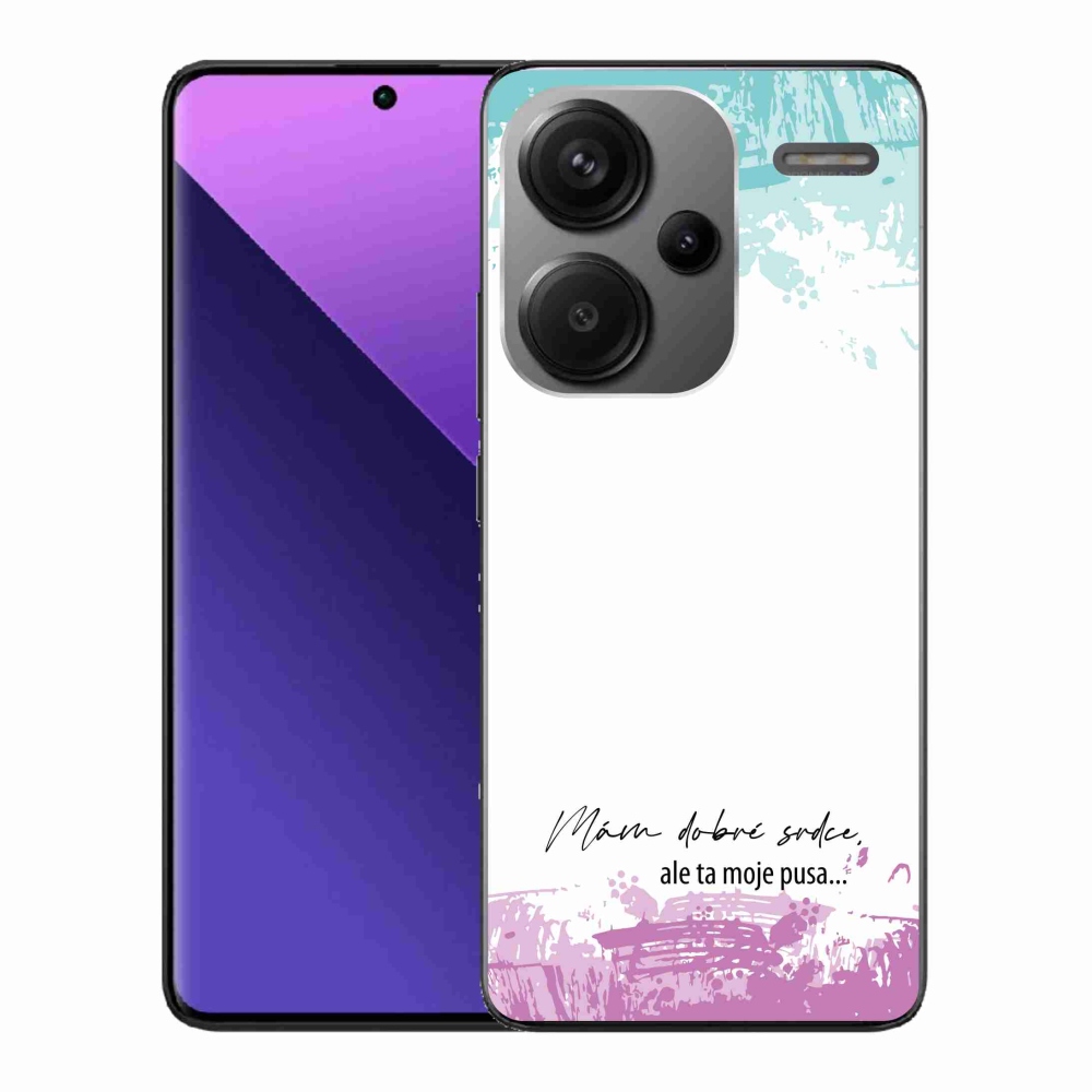 Gél borító mmCase a Xiaomi Redmi Note 13 Pro+ 5G számára - vicces szöveg 3 fehér háttérrel