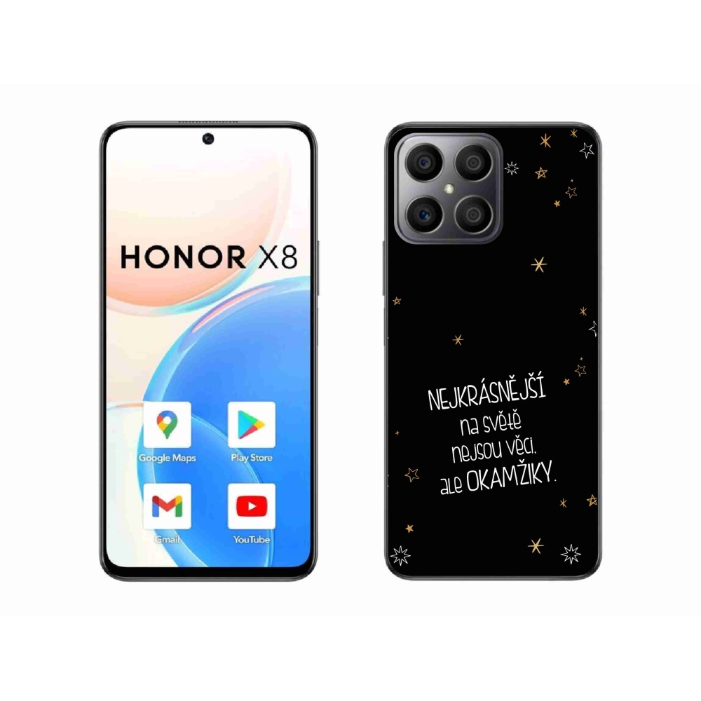 Gél borítás mmCase a Honor X8 4G készülékhez - Idézet 4 fekete háttér