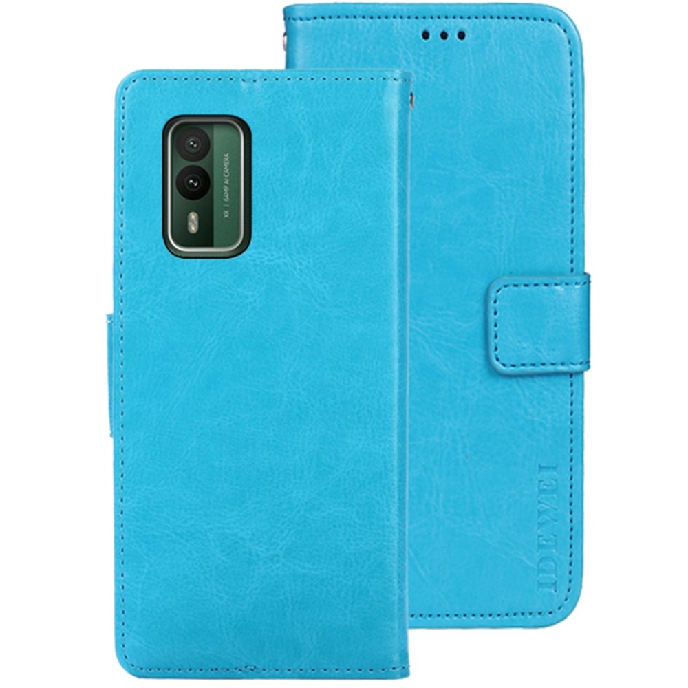 IDEWEI könyvtáska Nokia XR21 készülékhez - világoskék színben