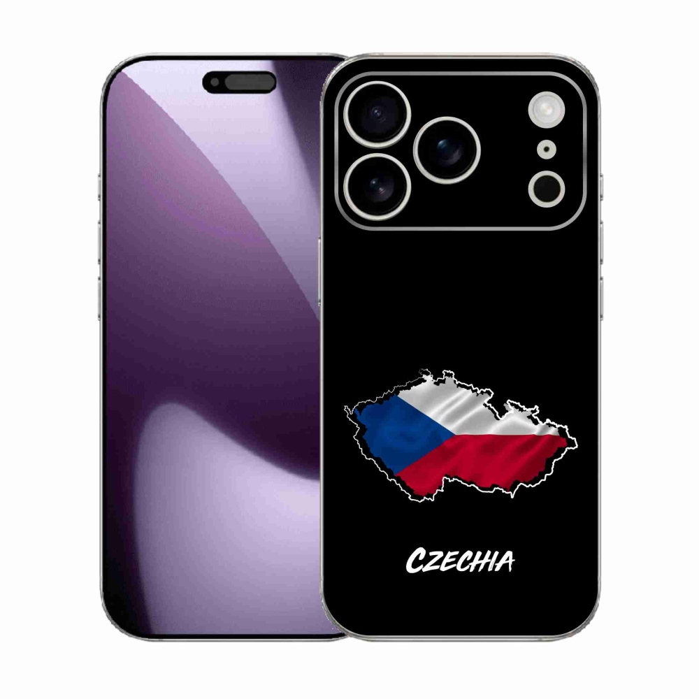 Zselés borítás mmCase iPhone 17 Pro készülékhez - Csehország fekete háttér