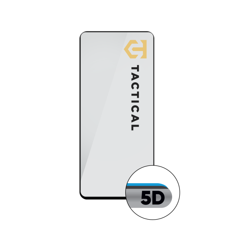 Taktikai üvegpajzs 5D üveg Motorola Moto G57 Power fekete színhez