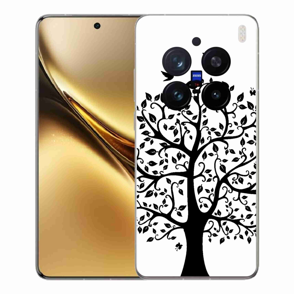 Zselés borítás mmCase a Vivo X200 Pro 5G-hez - fekete-fehér fa