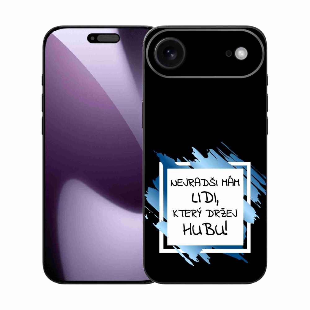 Gél borítás mmCase iPhone 17 Air készülékhez - vicces szöveg 7 fehér és fekete háttérrel