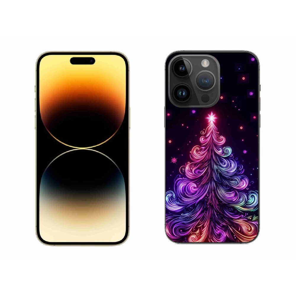 Gél borítás mmCase iPhone 14 Pro Max készülékhez - neon karácsonyfa 1