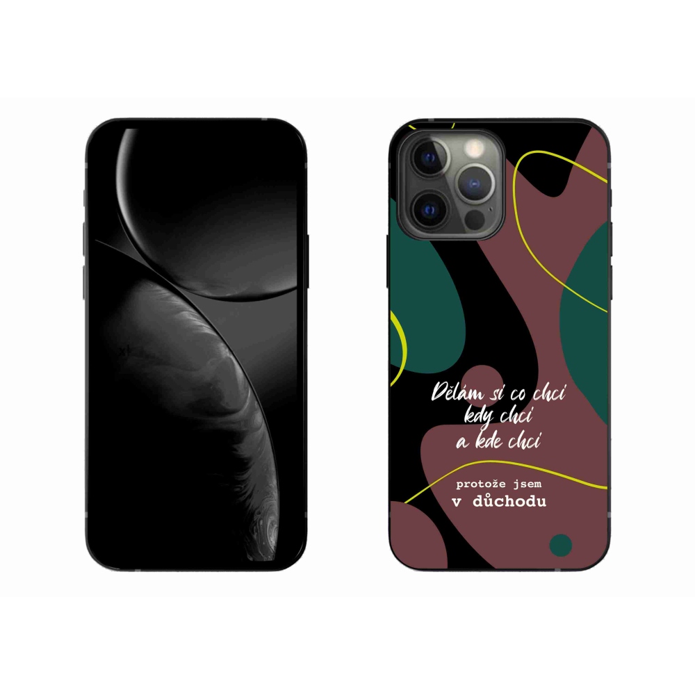 Gél borítás mmCase iPhone 13 Pro Max 6.7 készülékhez - vicces szöveg 10 fekete háttér