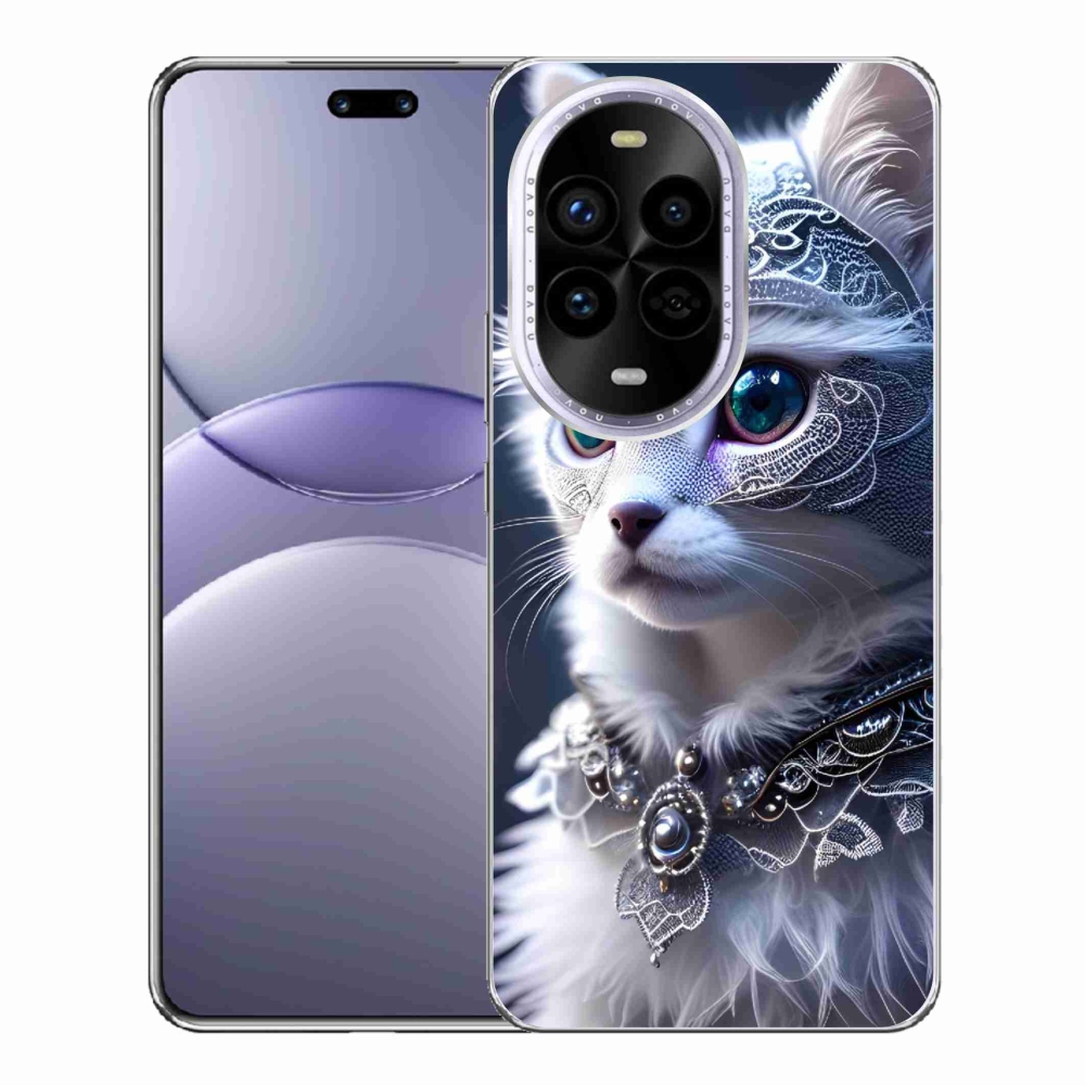 Gél borítás mmCase a Huawei Nova 13 Pro 5G-re - fehér macska
