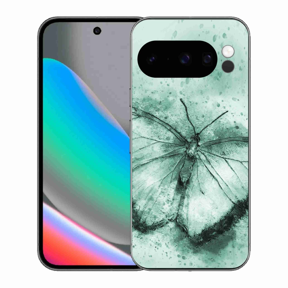 Zselés borítás mmCase a Google Pixel 10 Pro számára - zöld pillangó