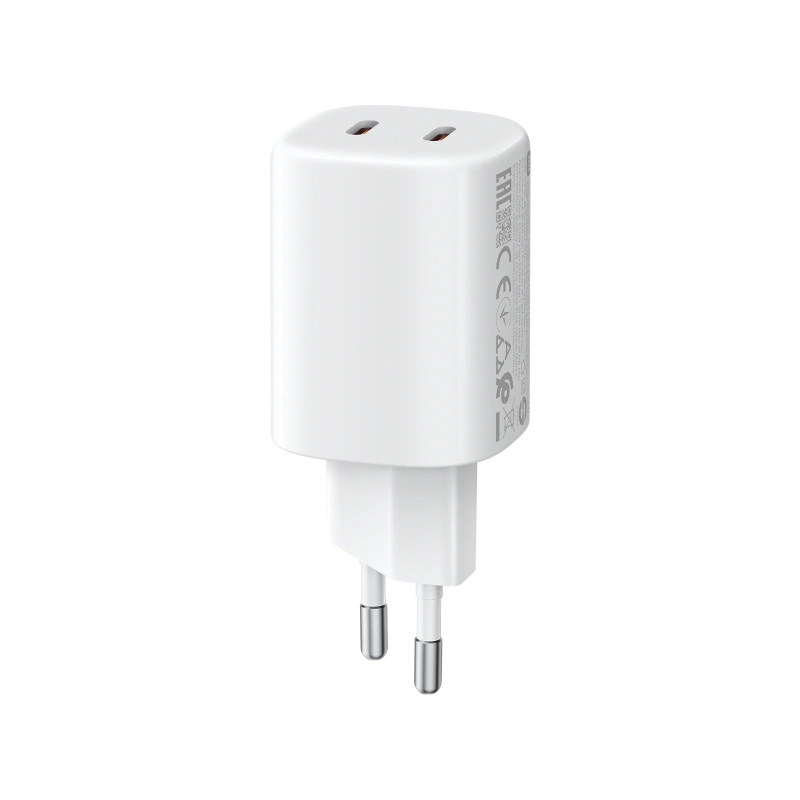 Xiaomi MDY-19-EG 2xUSB-C 45W-os Nano Turbo utazási töltő Fehér