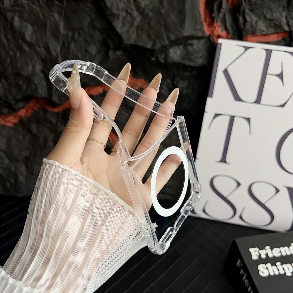 Átlátszó akril tok MagSafe-val a Samsung Galaxy Z Flip7 5G készülékhez - átlátszó