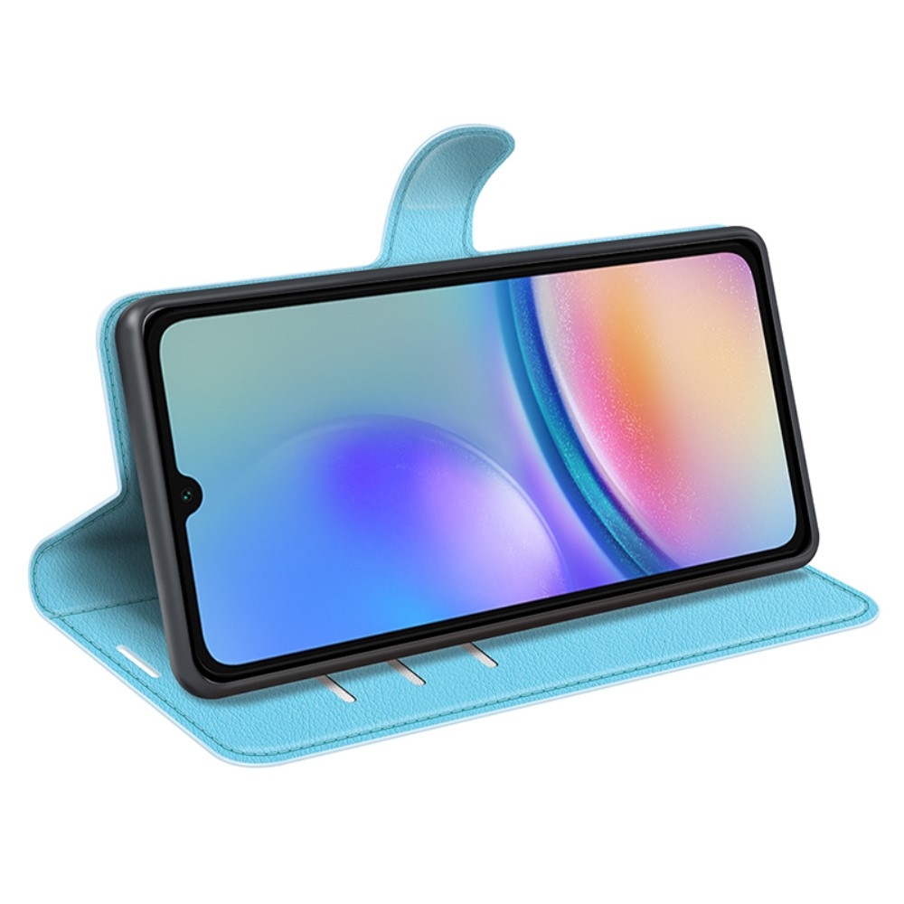 Litchi könyv tok Samsung Galaxy A05s készülékhez - kék