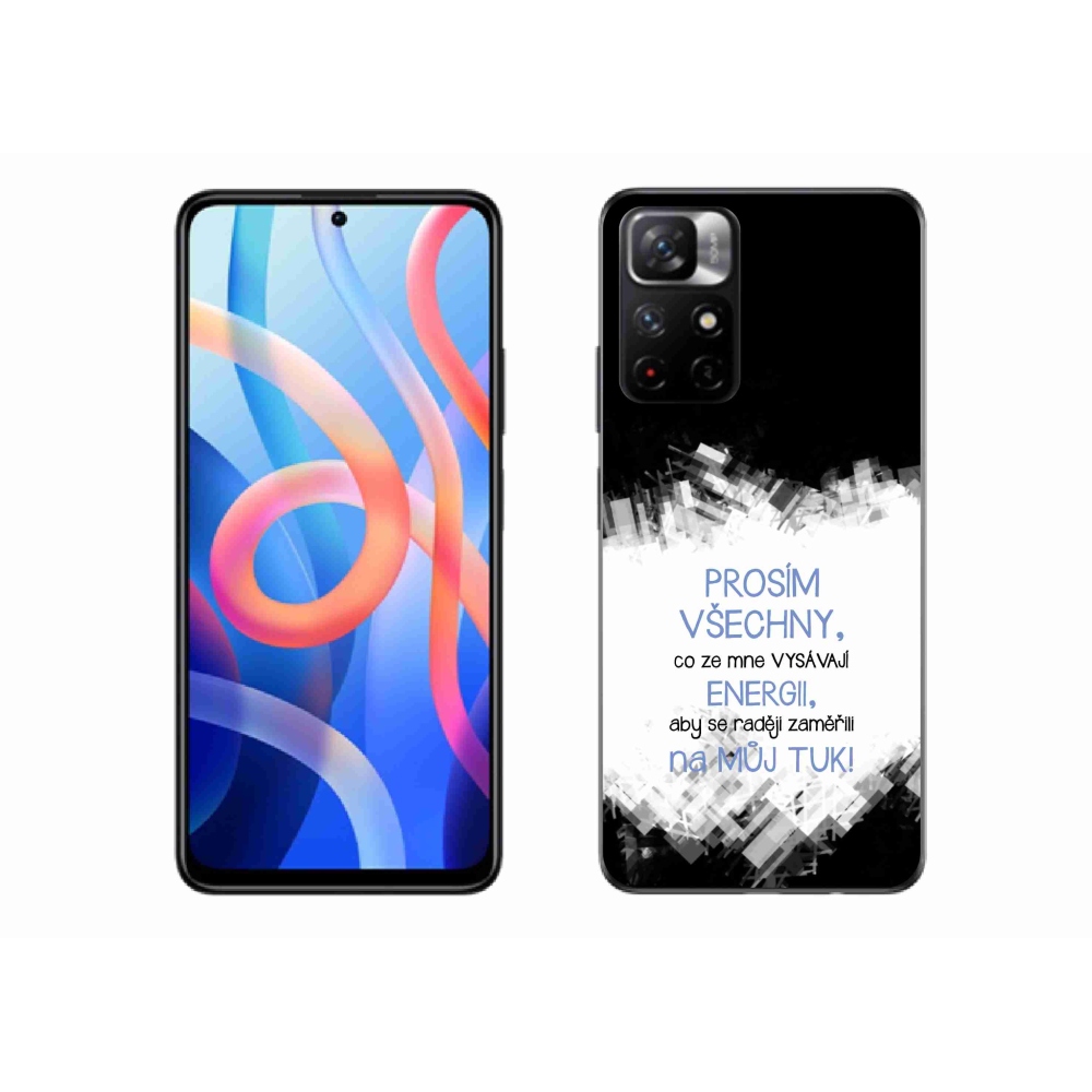 Gél borító mmCase a Xiaomi Redmi Note 11S 5G - vicces szöveg 1 kék